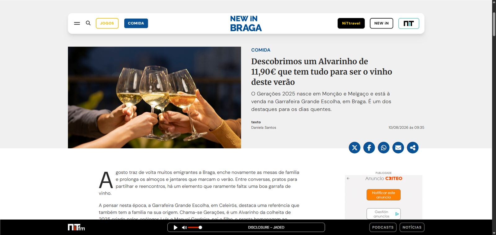 We found an Alvarinho for €11.90 that has everything to be the wine of this summer