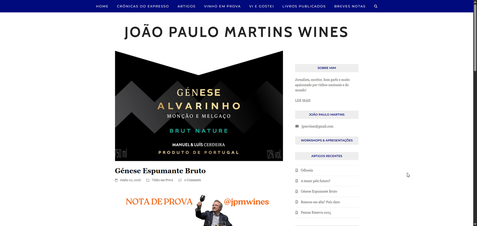 João Paulo Martins Wines — Génese Brut Nature